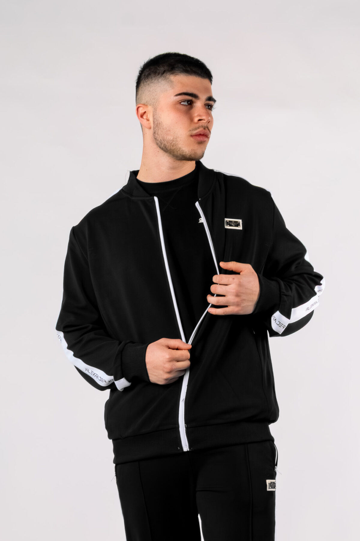 Felpa Uomo Zip - NERO