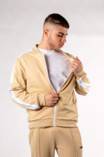 Felpa Uomo Zip - BEIGE